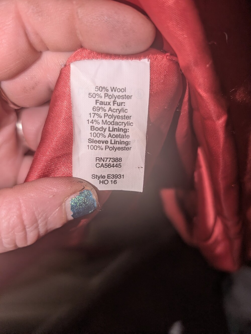 J. Crew Women's Red Hooded Wool-Blend Vail Parka - Picture 3 of 5